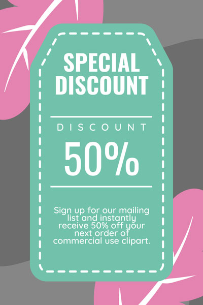 Special Discount 50% off